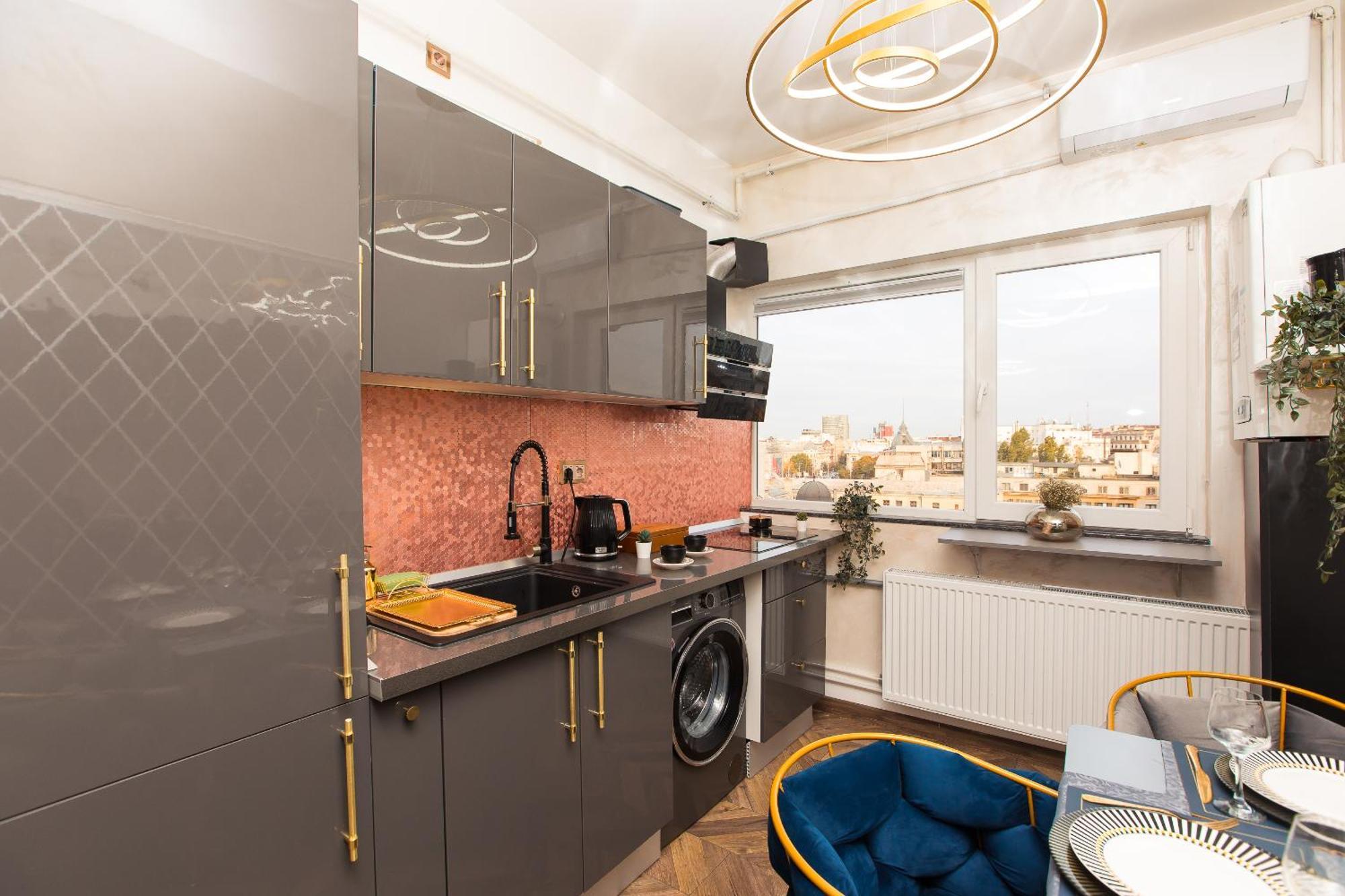 Royalty Apt With City Views On Calea Victoriei Bukarest Exterior foto