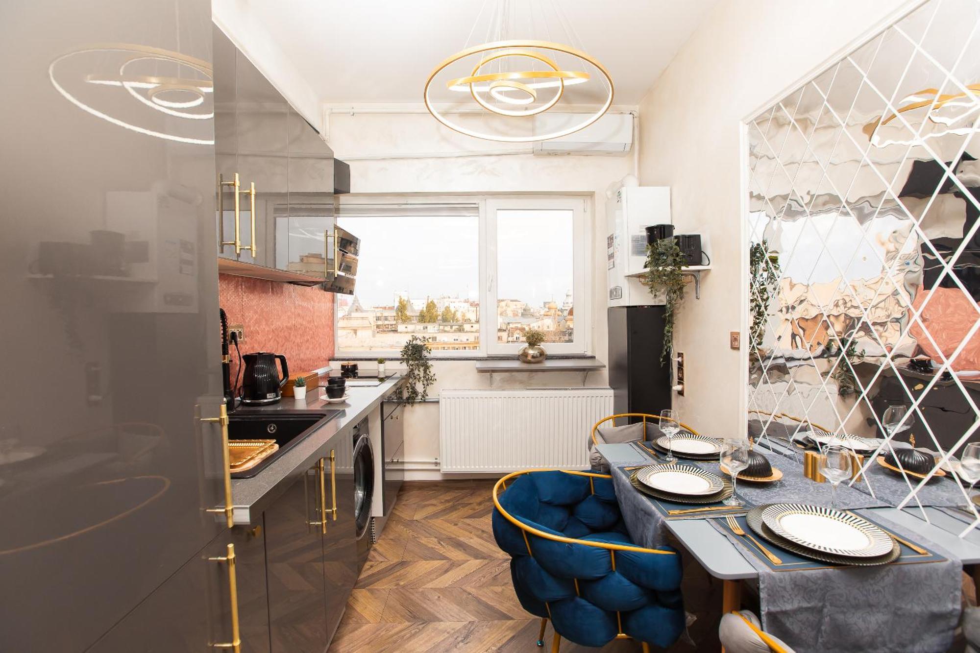 Royalty Apt With City Views On Calea Victoriei Bukarest Exterior foto