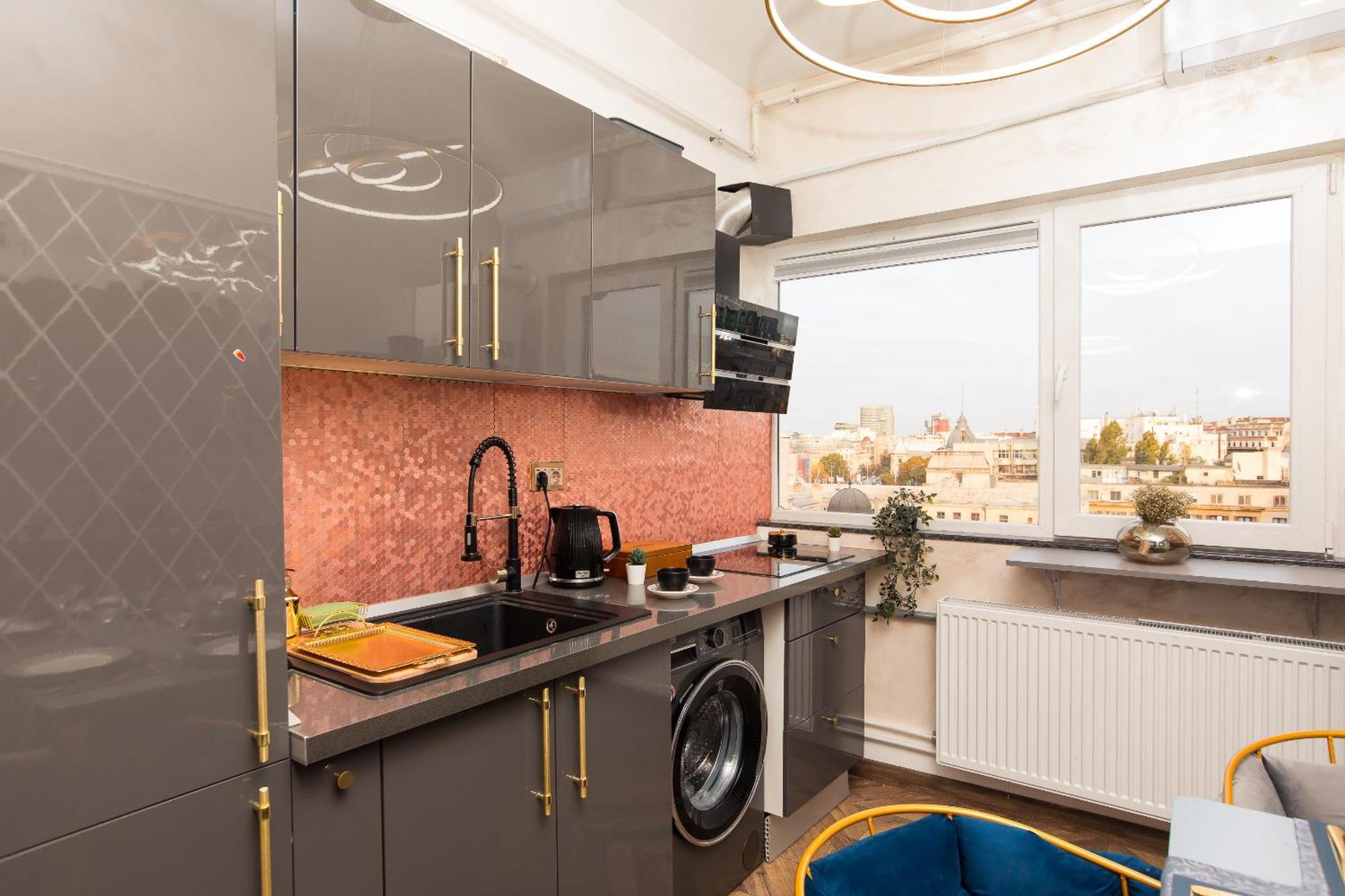 Royalty Apt With City Views On Calea Victoriei Bukarest Exterior foto